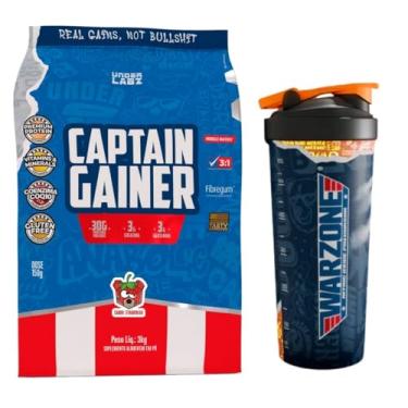 Imagem de Mass Captain Gainer Strawbear 3kg com Coqueteleira | Under Labz
