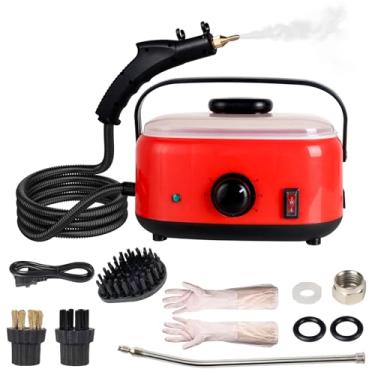 Imagem de SHGYMY Limpador A Vapor, Portátil, De Alta Pressão 1500 Ml, Vaporizador Para Limpeza, Casa, Móveis, Estofados, Carro, Cozinha, Carpetes, Rejunte E Azulejo (Vermelho)