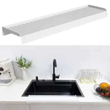 Imagem de Polpcygne Protetores De Borda Pia Silicone - Protetor Contra Respingos Cozinha, Para Granito, Quartzo Branco