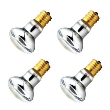 Imagem de OSTTRPO Pacote Com 4 Lâmpadas De Lava 25 W, 120 V R39 E17 Refletoras Para Lâmpadas, Brilhantes, Incandescentes, Amarelas, Substituição Por Calor
