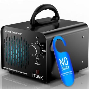 Imagem de TTDMK Gerador De Ozônio 98.000 Mg/H, Máquina Comercial Para Remoção Odores, Alta Capacidade, Carro, Casa, Fumaça, Animais Estimação, Etc. (Preto) - Por