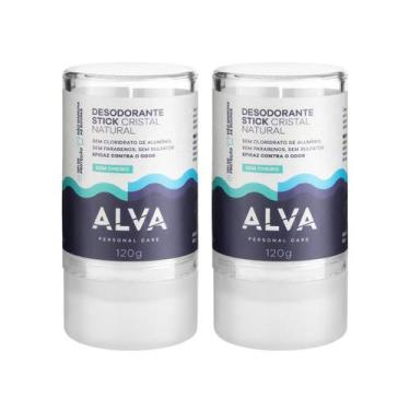 Imagem de KIT Desodorante Alva Cristal Vegano Pedra Alúmen X2 120g