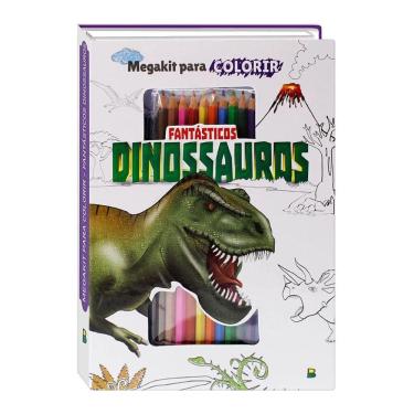 Imagem de Livro Infantil Todolivro Megakit para Colorir Fantásticos Dinossauros