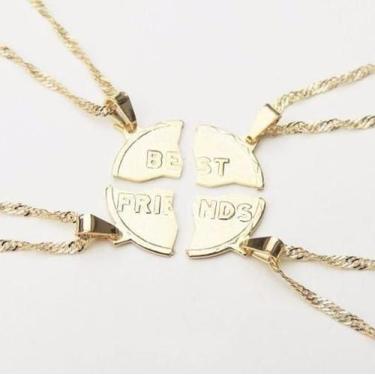Imagem de Colar Amizade Best Friends 4 Partes Melhores Amigas - B37 - Milena Jói
