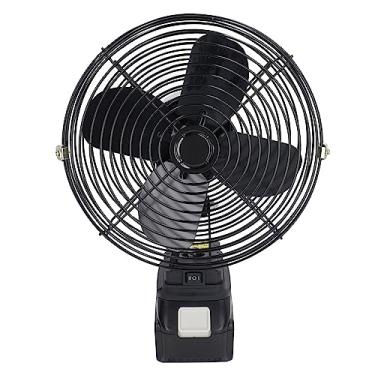Imagem de Ventilador Elétrico ZAWELIYO 30W 8in Com 4 Lâminas de Metal, Bateria de Lítio Portátil Ventilador Elétrico Recarregável de 18V para Casa e Exterior