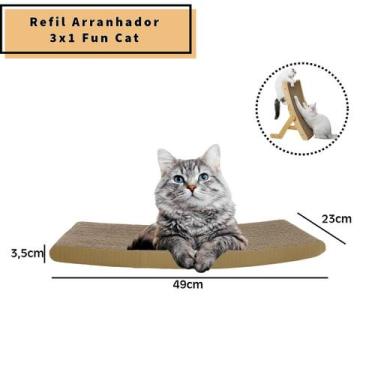 Imagem de Refil para Arranhador 3 em 1 FunCat Cama Lounge Pet - Gatos Adultos e 