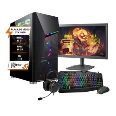 Imagem de Pc Gamer Completo Intel I7 3 Gtx 1050 Memória 16Gb Hd 1Tb - Wjinfo