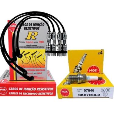 Imagem de Jogo Cabo e Velas Fox Gol Golf Polo Kombi Voyage Flex - NGK