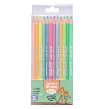 Imagem de LAPIS 12 CORES PASTEL TREND LEOELEO