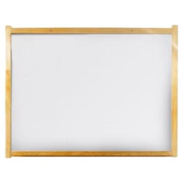 Imagem de Quadro Lousa Escolar Branco Moldura em Madeira(60x40 Apagador e 2 Marcadores)