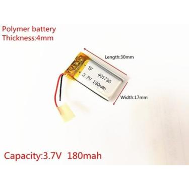 Imagem de Bateria 3.7v 180 Mah 4mm X17mm X30mm 2 Fios 401730 - bgb