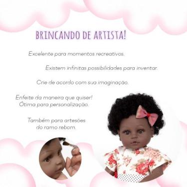 Imagem de Kit Boneca Reborn Molde Menina Negra Realista Torso Silicone - Cegonha