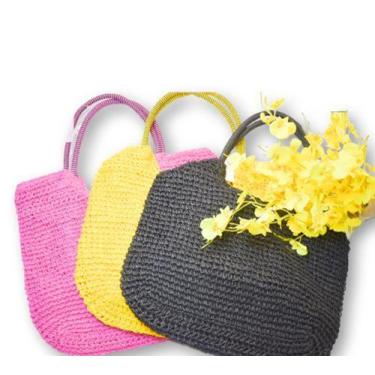 Imagem de Bolsa moda verao croche - filo modas, Rosa