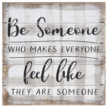Imagem de Simply Said, INC Perfect Pallet Petites 8" Placa de madeira - Be Someone Who Faz Todo mundo se sentir como se fosse alguém