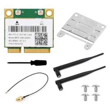 Imagem de Waveshare Placa de rede MINIPCIE AX210 sem fio, compatível com Linux, Windows 10/11, Gigabit Tri-Band Wi-Fi 6E, padrão 802.11AX, Blue-T 5.3