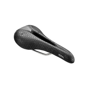 Imagem de Terry Selim de bicicleta Fly Ti | Assento de bicicleta otimizado para homens - flexível e confortável | Espuma de densidade múltipla, zona de alívio central, design ergonômico, couro preto à prova