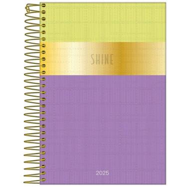 Imagem de Agenda 2025 Diária Esp 176Fls Shine Verde E Roxo Foroni