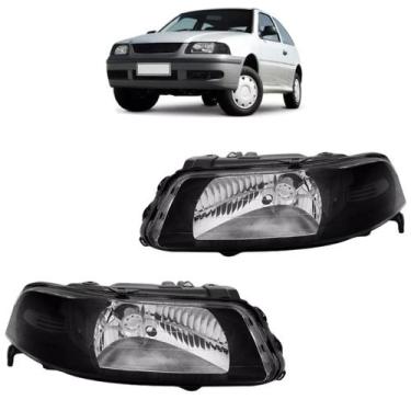 Imagem de Farol VW Gol G3 1999 2000 2001 2002 2003 2004 2005 Máscara Negra Simpl