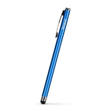 Imagem de Targus Caneta Stylus fina para tablets e smartphones, Apple iPad, Samsung Galaxy e todos os dispositivos touchscreen com ponta de borracha fina e durável, azul metálico (AMM1203US)