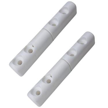 Imagem de Dobradiça tela mosquiteiro de nylon branca para quadro alumínio 2 pçs 