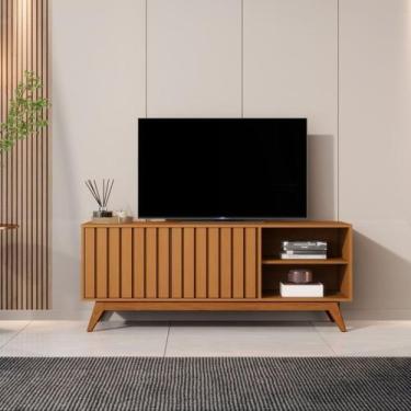 Imagem de Rack para TV até 60 Polegadas 140cm 100% MDF Pés Madeira Maciça - JB B