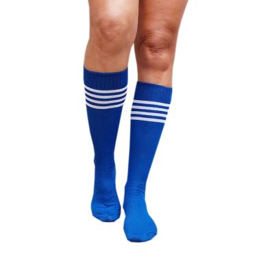 Imagem de Meia Colegial Meião Futebol 3/4 Unissex com Listras 5 opções cores