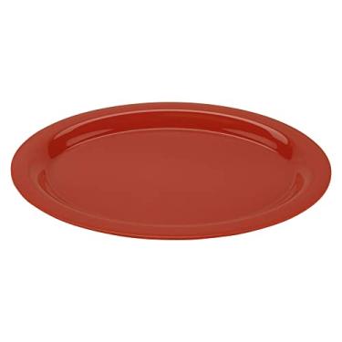 Imagem de G.E.T. OP-135-RO Prato oval de melamina para servir/jantar, 34,3 cm x 26 cm, laranja Rio (conjunto de 12)