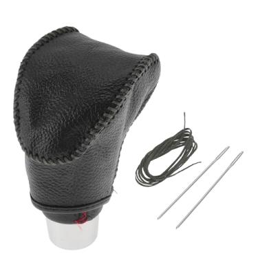 Imagem de Motoforti Capa de manípulo de mudança de marchas antiderrapante para Kia Soul 2020-2023 couro sintético cinza preto