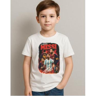 Imagem de Camiseta Menino Masculino Lionel Messi Futebol Lançamento - Delite, Br