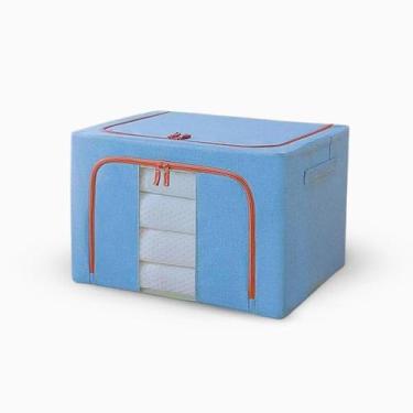 Imagem de Caixa Organizadora Dobrável Multiuso para Roupas  Azul - Atumme