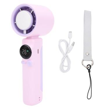 Imagem de Keenso Fã de Mão de Resfriamento de Gelo, USB Recarregável 100 Velocidades LED Display Digital Battery Lrife de Bateria Com Compressa de Resfriamento para Desktop Outdoor