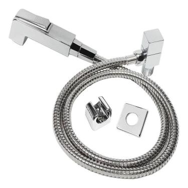 Imagem de Ducha Higiênica Square Luxo Quadrada Cromada 1-4 De Volta De Plastico Cromado