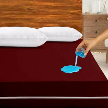 Imagem de Revestimento de colchão com zíper, protetor de colchão 100% poliéster à prova d'água, capa de colchão premium com zíper com proteção de seis lados, capa de colchão absorvente com bolso profundo de 38