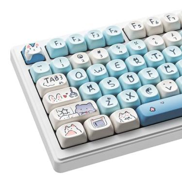 Imagem de ONITOON Teclas PBT 65 75 100%, MOA Keycaps Dye-Sublimation
