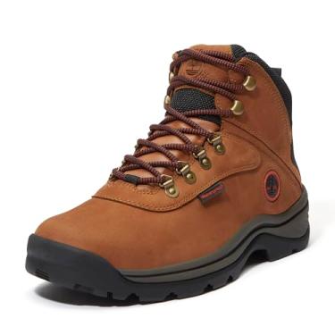 Imagem de Timberland Bota de caminhada masculina impermeável com borda branca, Nobuck enferrujado, 40