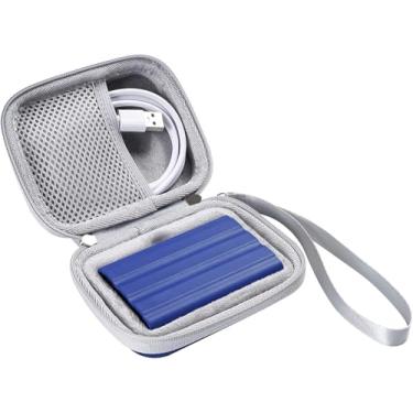 Imagem de AONKE Bolsa de viagem rígida de substituição para Samsung T7 Shield 1TB 2TB SSD portátil unidade de estado sólido externo (azul)