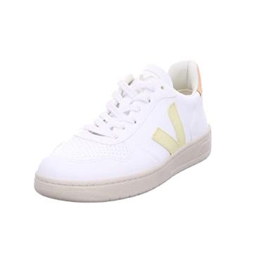 Imagem de Veja Tênis feminino V-10 branco - Sol - pêssego 38, Branco - Sol - Pêssego, 37