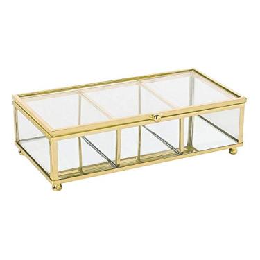 Imagem de Porta Jóias Transparente e Dourado