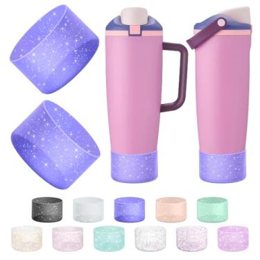 Imagem de BKBY 2 peças de bota de silicone compatíveis com garrafas e copos FreeSip Sway Owala de 850 g e 1,134 g, capa protetora antiderrapante para copo Freesip Sway