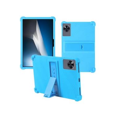 Imagem de Capa para tablet Doogee Tab A9 Pro+ Android 15 de 11 polegadas, capa protetora de borracha leve à prova de choque, capa protetora ajustável de silicone macio para crianças, azul claro