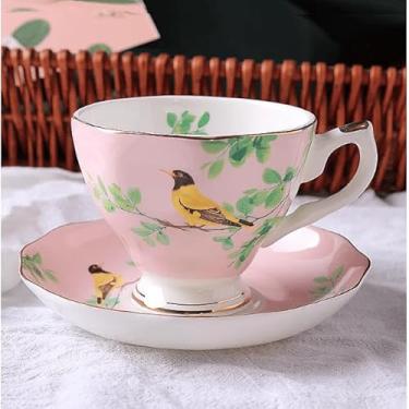 Imagem de THOMPSON Xícara de Chá - Lóris Rosa, 200ml, Cerâmica, Rústico, Pássaro Decorativo
