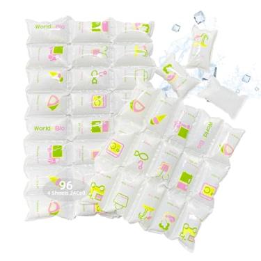 Imagem de WORLD-BIO Pacotes de gelo seco para envio e refrigeradores, folhas de gelo para refrigeradores reutilizáveis, gelo seco de longa duração para envio de alimentos, manter alimentos e bebidas frias, 43 x