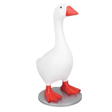 Imagem de Fockety Titular de Chave de Ganso Magnético, Suporte para Suspender da Estátua da Estátua de Resina Com Bico Magnético para Chaves e Objetos de Metal, Presente de Decoração para Casa (Com base)