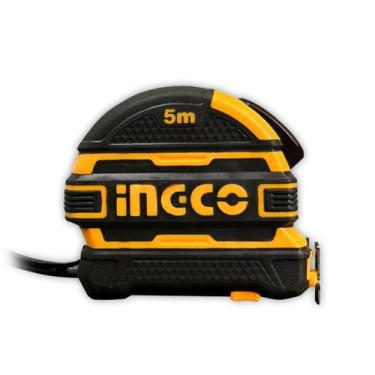 Imagem de Trena INGCO Emborrachada com Autotrava e Botão Duplo Fita de Aço Dupla