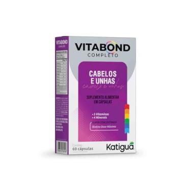Imagem de Katiguá, Polivitamínico Vitabond Cabelos e Unhas, Completo, Com 5 Vitaminas, 4 Minerais, Biotina dose máxima, Super Concentrado, 60 Cápsulas rígidas • 60 doses