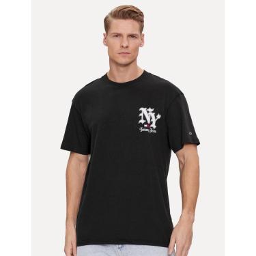 Imagem de Camiseta Tommy Jeans Masculina Classic NY Grunge Sport Preta-Masculino