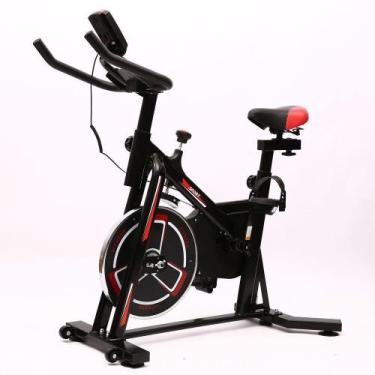 Imagem de Bicicleta bike spinning ergometrica com ciclo computador digital 100kg