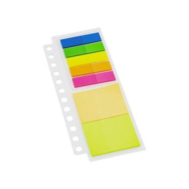 Imagem de Kit Organizer 5 Flags + 2 Blocos Adesivos Neon 175fls Ei030 Keep Multi