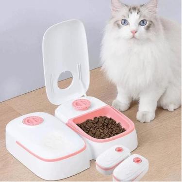Imagem de Alimentador Automático Pet Cães Gatos Comedouro Programável - Tatudebo