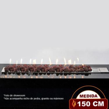 Imagem de Lareira a Gás Império 150cm - Aço Inox - Fogo & Art, Sem chave de segu